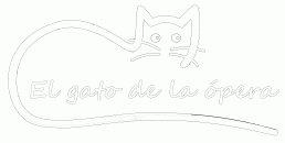 El gato logo de la opera 4 Fin blanco